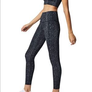 Varley Snakeskin Leggings Black Silver M